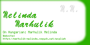 melinda marhulik business card